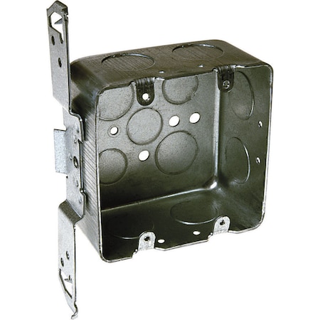 Raco Electrical Box, 30.3 cu in, Switch Box Type, 2 Gangs, Steel, Square Shape 685